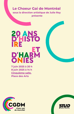 Affiche du concert 20 ans d'histoire et d'harmonies