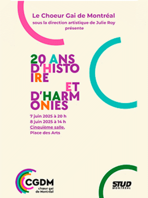Affiche du concert 20 ans d'histoire et d'harmonies